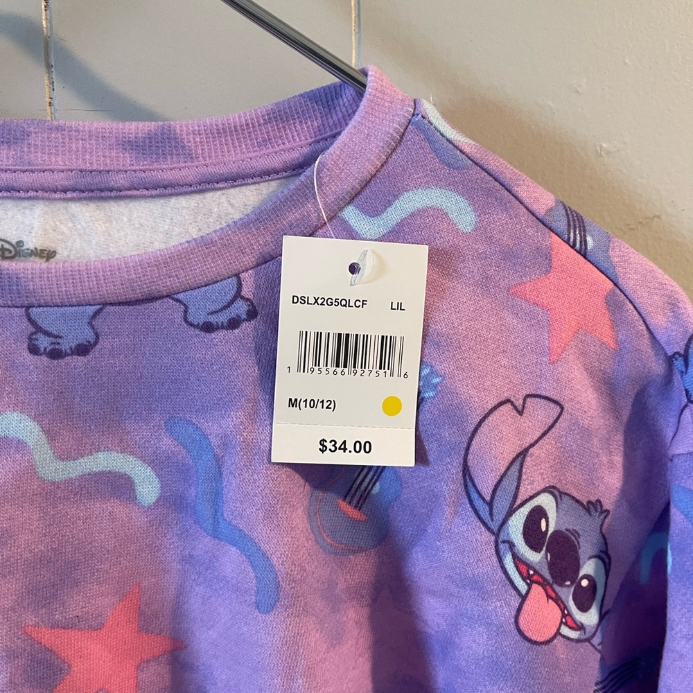 Disney Purple and Pink Stitch Sweatshirt - Picture 2 of 3